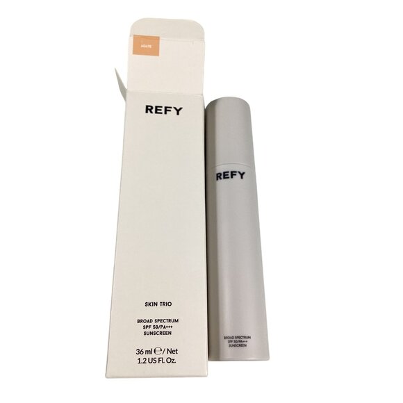 Refy Skin Trio Broad Spectrum SPF 50 Shade Agate Sunscreen 36ml Makeup Natural - Picture 1 of 4